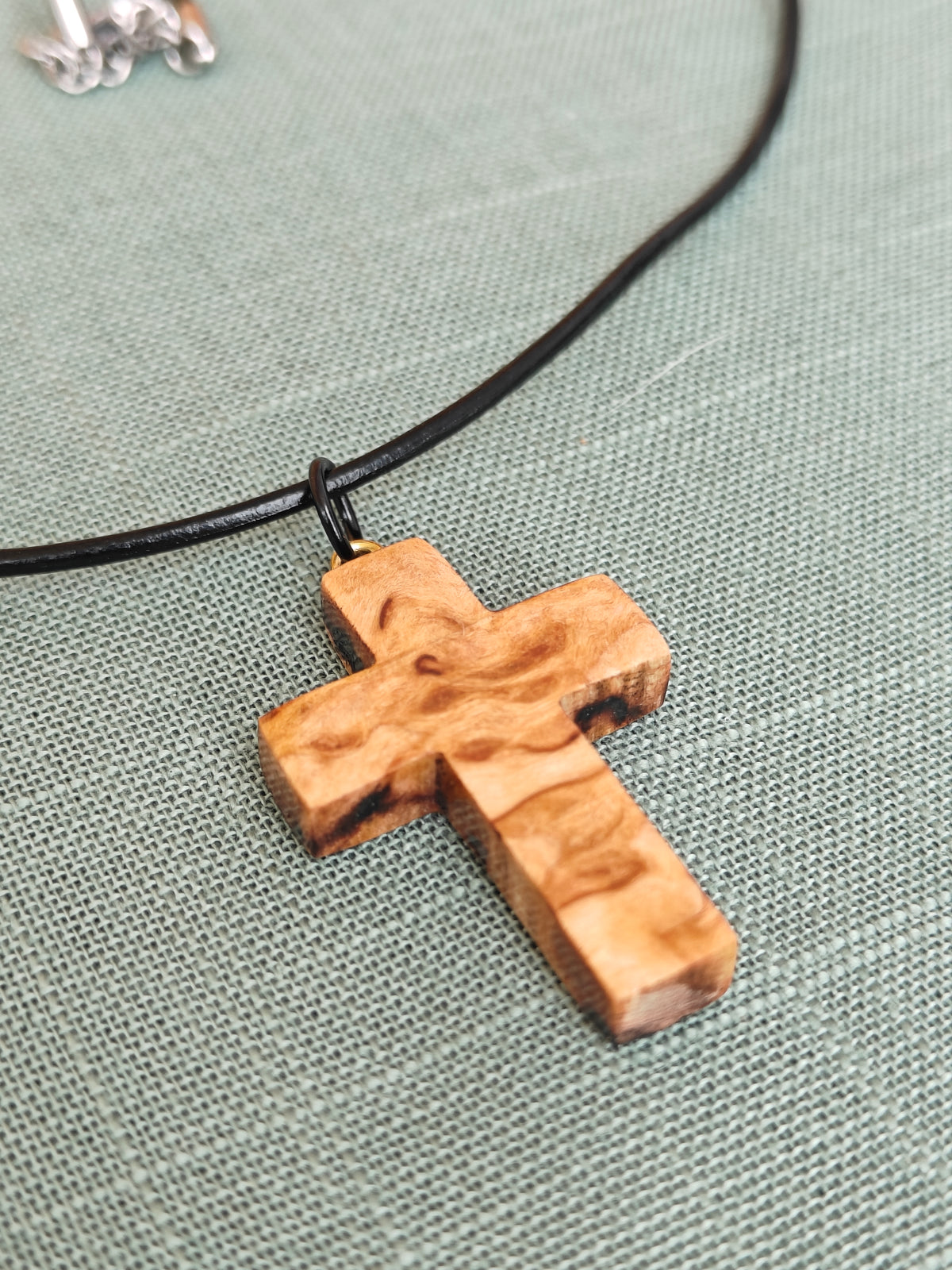 Curly birch confirmation cross (small)