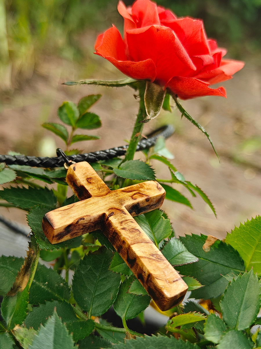 Curly Birch Confirmation Cross (large)